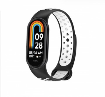 Beline pasek Mi Band 8 design czarno-biały |black-white