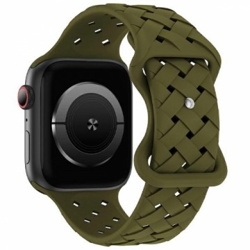 Beline pasek Apple Watch Silicone Woven 42|44|45|49mm oliwkowy |oliver box