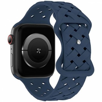 Beline pasek Apple Watch Silicone Woven 42|44|45|49mm niebieski |deep blue box