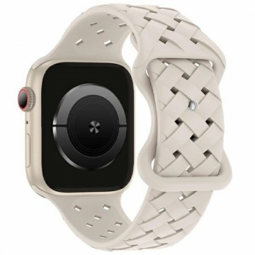 Beline pasek Apple Watch Silicone Woven 42|44|45|49mm beżowy |starlight box