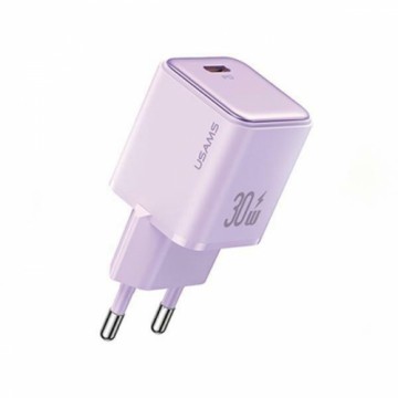 USAMS Ład. siec. 1xUSB-C PD30W 3A (only head) PD3.0 Fast Charging purpurowy|purple X-ron Series CC186TC03 (US-CC186)