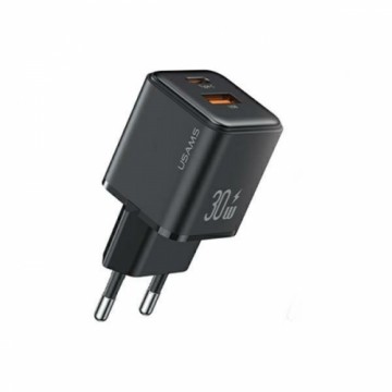 USAMS Ład. siec. 1xUSB+1xUSB-C PD30W 3A (only head) PD3.0 Fast Charging czarny|black X-ron Series CC189TC01 (US-CC189)