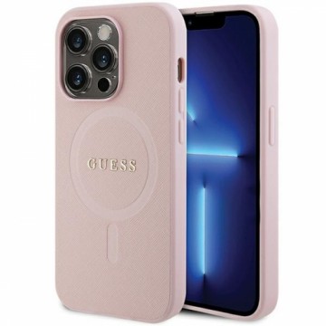 Guess GUHMP13LPSAHMCP iPhone 13 Pro | 13 6,1" różowy|pink hardcase Saffiano MagSafe