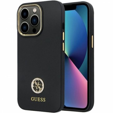 Guess GUHCP13XM4DGPK iPhone 13 Pro Max 6.7" czarny|black hardcase Silicone Logo Strass 4G