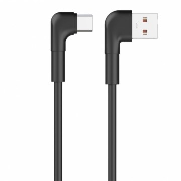 Maxlife MXUC-09 angle cable USB - USB-C 1,0 m 3A black