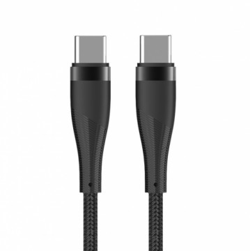 Maxlife MXUC-08 cable USB-C - USB-C 1,0 m 100W black nylon