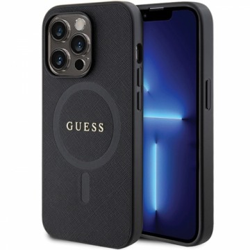 Guess GUHMP14XPSAHMCK iPhone 14 Pro Max 6.7" czarny|black hardcase Saffiano MagSafe