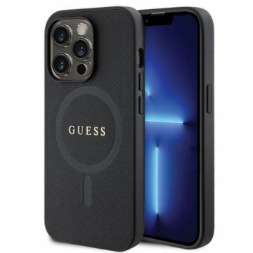 Guess GUHMP14LPSAHMCK iPhone 14 Pro 6.1" czarny|black hardcase Saffiano MagSafe