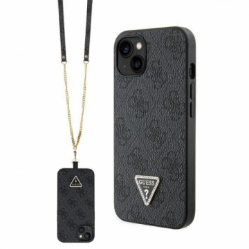 Guess GUHCP14SP4TDSCPK iPhone 14 6.1" czarny|black hardcase Crossbody 4G Metal Logo