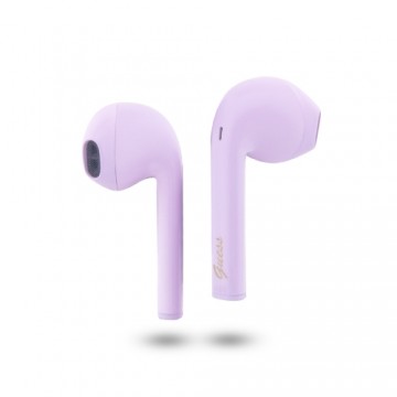 Guess True Wireless Script Logo BT5.3 6H Stereo Earphones Purple