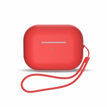 Silicone case for AirPods 1 | AirPods 2 + wrist strap lanyard - red