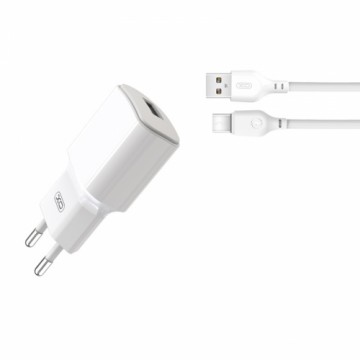 XO L73 lādētājs | 12W | 2,4A + USB-C kabelis 1m, balts