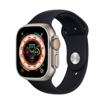 Fusion Silicone watch strap for Apple Watch 8 | 7 | 6 | 5 | 4 | 3 | 2 | SE (45 | 44 | 42mm) black