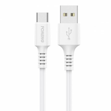 Cable USB to USB C Foneng, x85 3A Quick Charge, 1m (white)