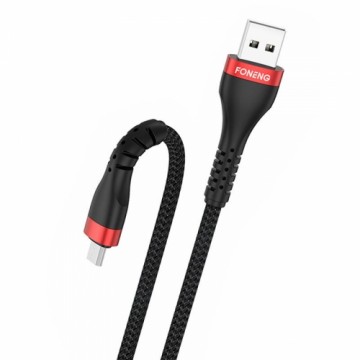 Cable USB to Micro USB Foneng, x82 Armoured 3A, 1m (black)