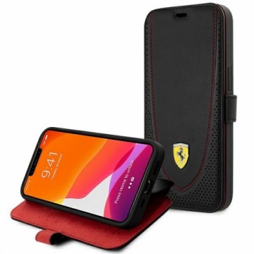 Ferrari FEFLBKP13LRGOK iPhone 13 Pro 6.1" czarny|black book Leather Curved Line