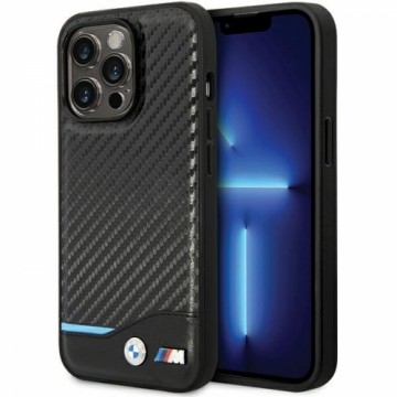 Etui BMW BMHCP13L22NBCK iPhone 13 Pro | 13 6.1" czarny|black hardcase Leather Carbon