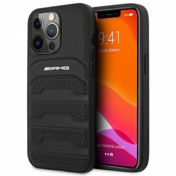 AMG Leather Debossed Lines Case for iPhone 14 Pro Max