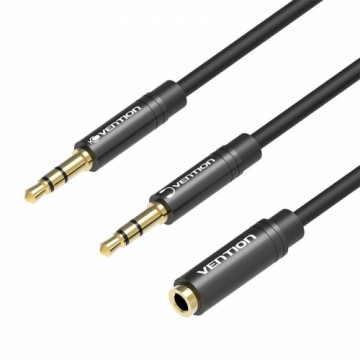 Stereo Splitter Dual 3.5mm Male to 3.5mm Female Vention BBOBY 0.3m (black)