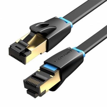 Ethernet RJ45 Flat Network Cable Vention IKCBG, Cat.8, U|FTP, 1m (Black)