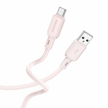 OEM Borofone Cable BX94 Crystal color - USB to Typ C - 3A 1 metre light pink