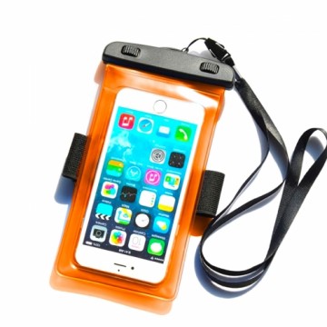 Hurtel PVC waterproof armband phone case - orange