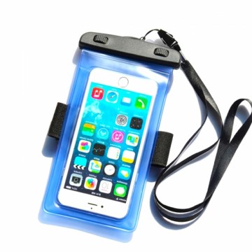 Hurtel PVC waterproof armband phone case - blue