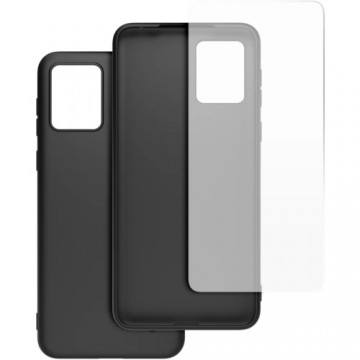 Made For Xiaomi CASR TPU Cover + Tempered Glass for Motorola E13 Black