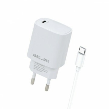 Ładowarka sieciowa 20W USB-C + kabel USB-C, biała