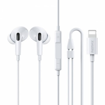 Earphones Remax RM-533i with Lightning connector for Apple devices 1.2m (white)