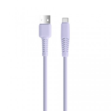 Setty cable USB - USB-C 1,5 m 2,1A KSA-C-1.529 lilac