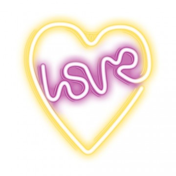 Neon LED Light LOVE HEART purple white NNE02 Neolia