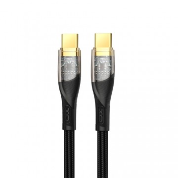 XO Clear cable NB-Q223B USB-C - USB-C 1,0 m 60W black