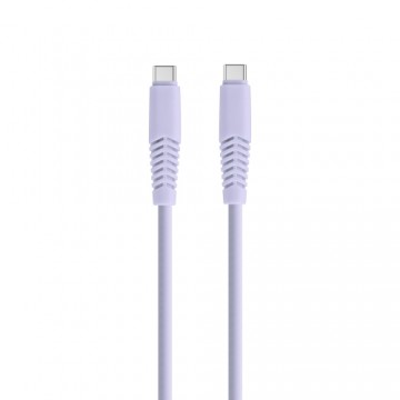 Setty cable USB-C - USB-C 1,5 m 2,1A KSC-C-1.529 lilac