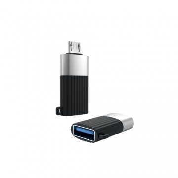 XO adapter NB149-G USB - microUSB black OTG