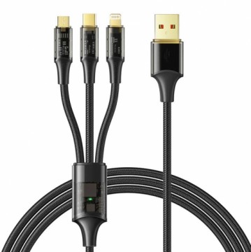 3in1 USB to USB-C | Lightning | Micro USB Cable, Mcdodo CA-3330, 1.2m (Black)