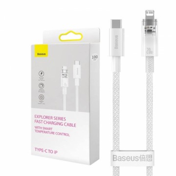 Fast Charging cable Baseus USB-C to Lightning  Explorer Series 1m, 20W (white)