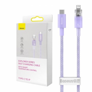 Fast Charging cable Baseus USB-C to Lightning  Explorer Series 1m, 20W (purple)