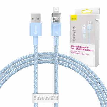 Fast Charging Cable Baseus Explorer USB to Lightning 2.4A 1M (blue)