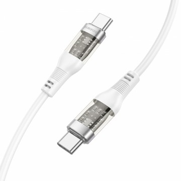 OEM Borofone Cable BU37 Transparent Exploration - Type C to Type C - 60W 1,2 metres white