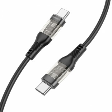 OEM Borofone Cable BU37 Transparent Exploration - Type C to Type C - 60W 1,2 metres black