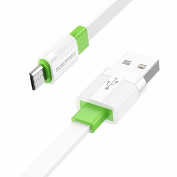 OEM Borofone Cable BX89 Union - USB to Micro USB - 2,4A 1 metre white-green