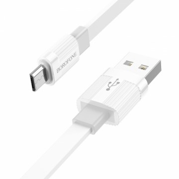 OEM Borofone Cable BX89 Union - USB to Micro USB - 2,4A 1 metre white-grey