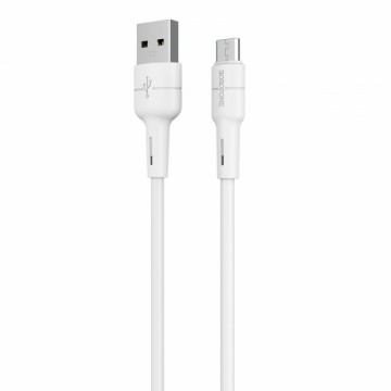 Borofone Cable BX30 Silicone - USB to Micro USB - 2,4A 1 metre white