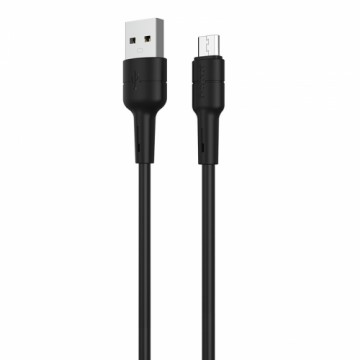 Borofone Cable BX30 Silicone - USB to Micro USB - 2,4A 1 metre black