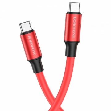 OEM Borofone Cable BX82 Bountiful - Type C to Type C - 60W 3A 1 metre red