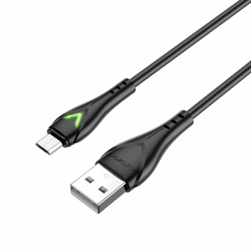 OEM Borofone Cable BX65 Bright - USB to Micro USB - 2A 1 metre black