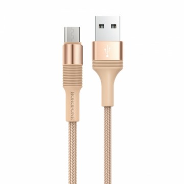 OEM Borofone Cable BX21 Outstanding - USB to Micro USB - 2,4A 1 metre gold