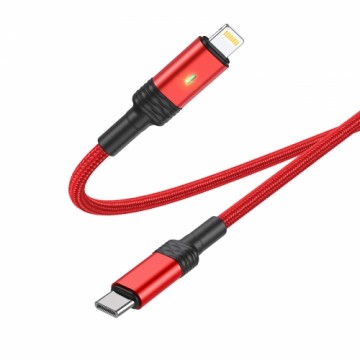 Borofone Cable BU30 Lynk Smart power-off - Type C to Lightning - PD 20W 1,2 metres red