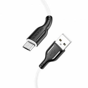 OEM Borofone Cable BX63 Charming - USB to MicroUSB - 2,4A 1 metre black-white